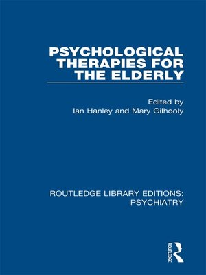 cover image of Psychological Therapies for the Elderly